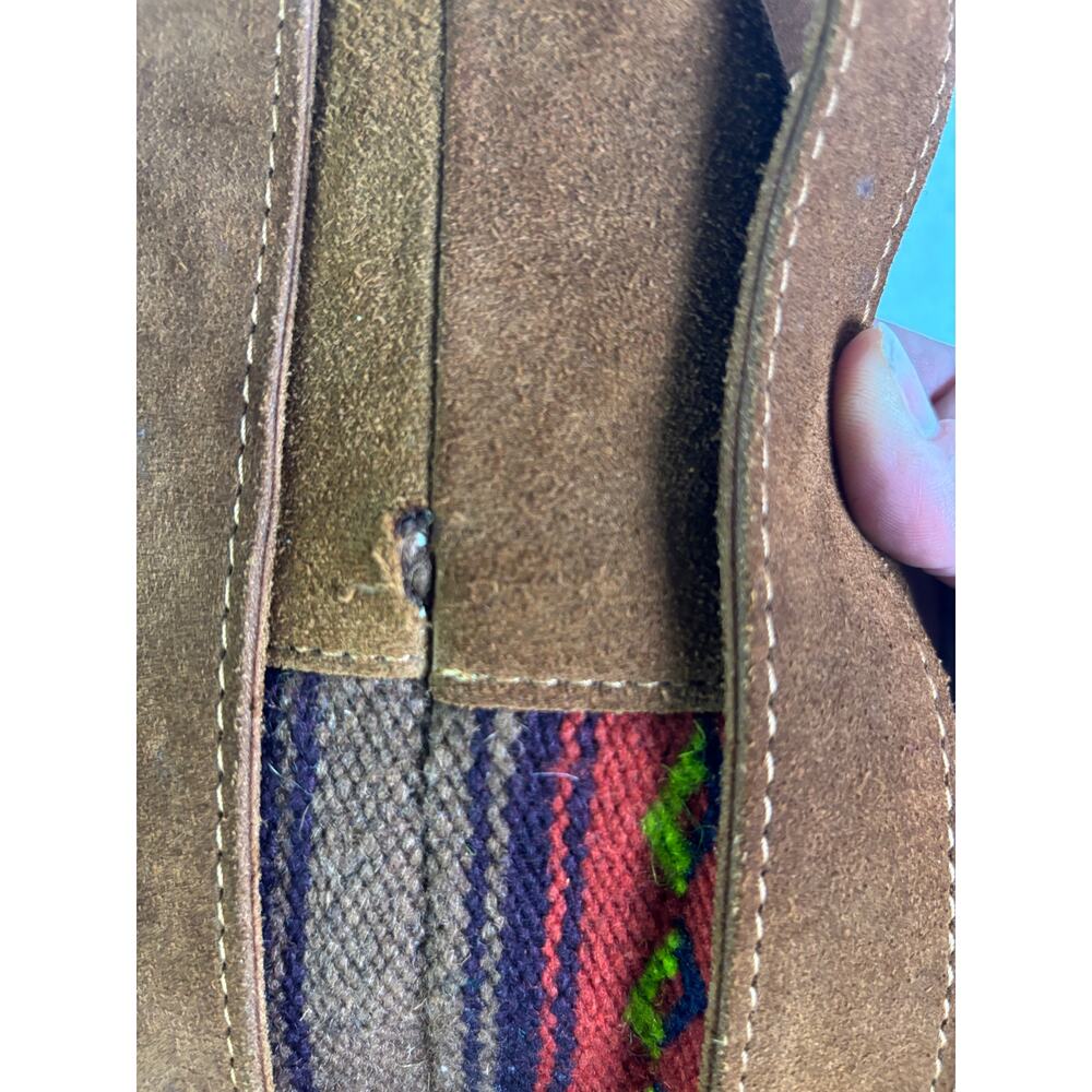 MALKY Arte Nativa Leather/Wool Mini Backpack with Aztec design - Picture 9 of 11